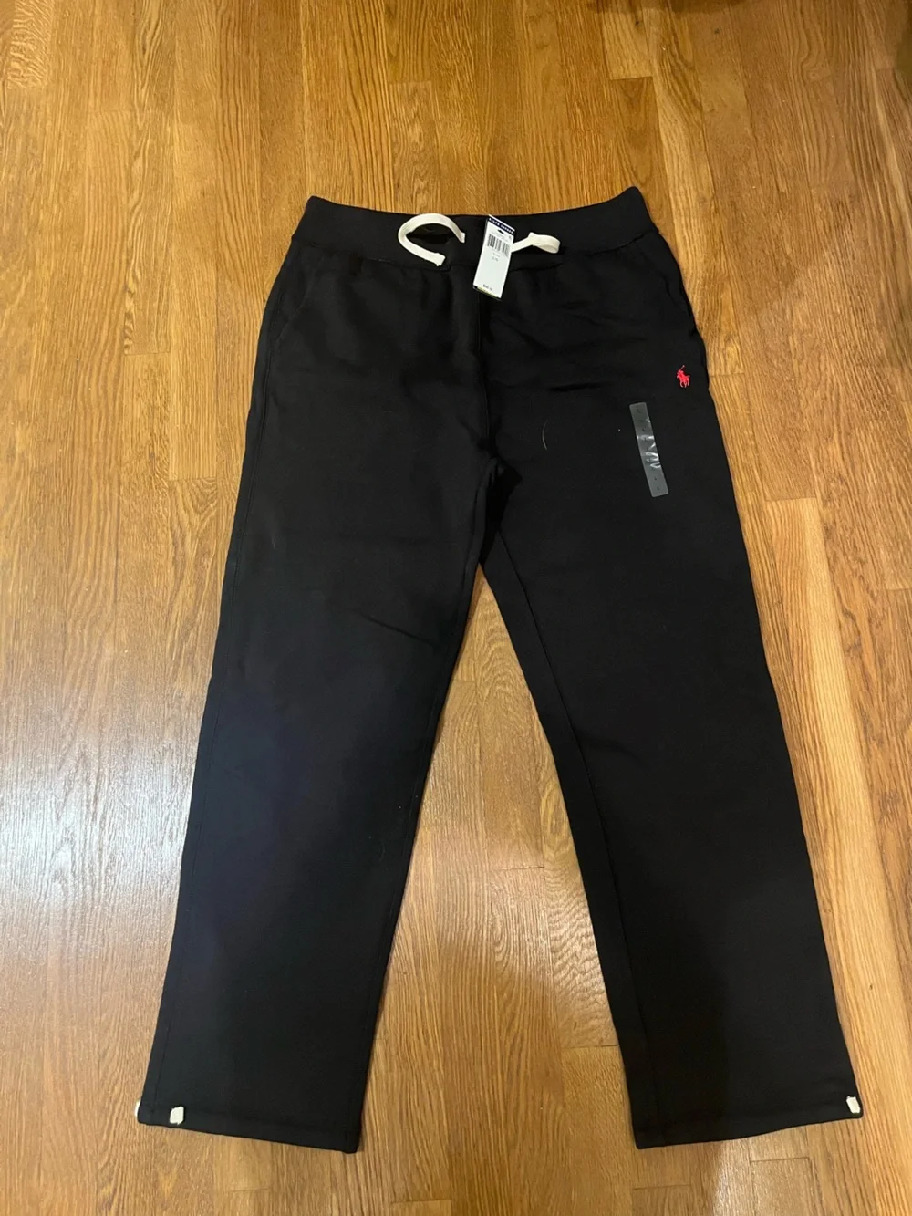Polo by Ralph Lauren Black Knit Waistband Pants with Blue Label